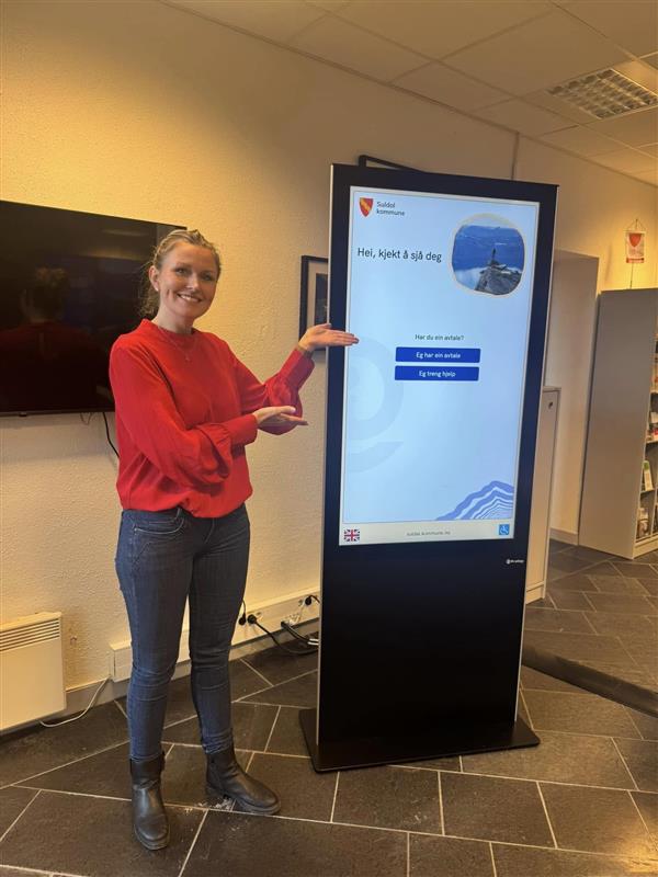 Digital vert som står på kommunehuset
